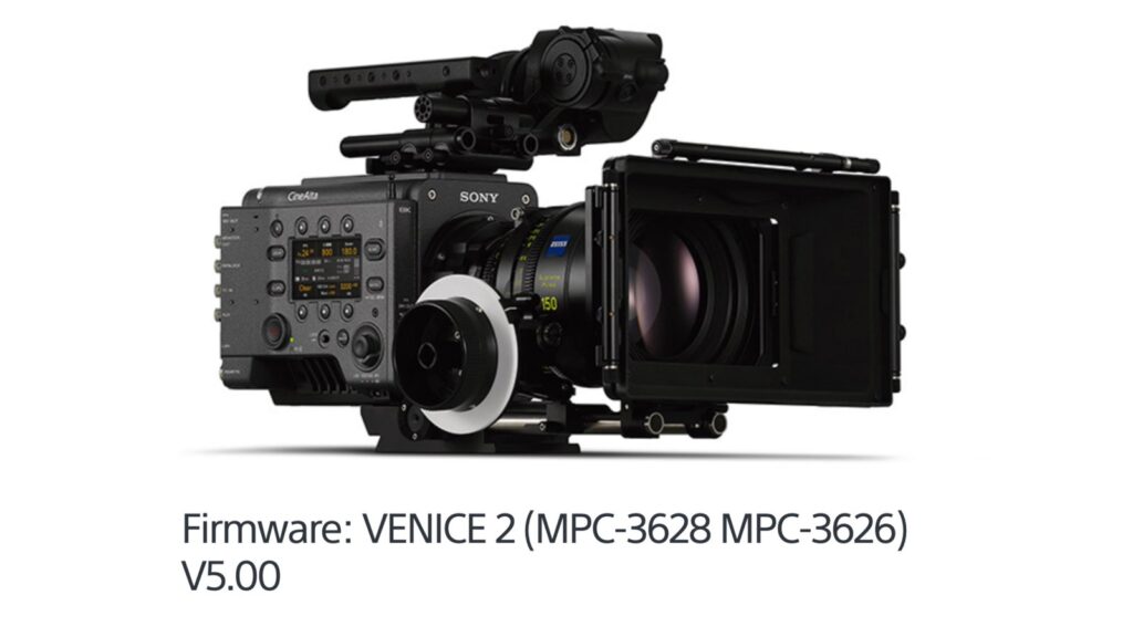 Sony VENICE 2 firmware 5.00: new Signature look and 4K 12G-SDI