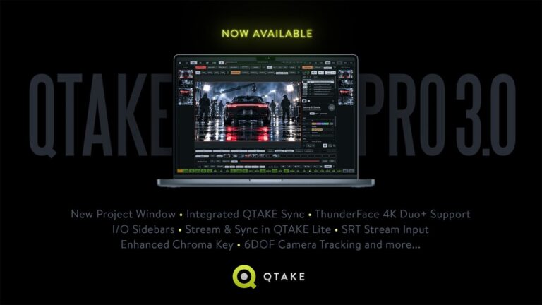 QTAKE Pro 3.0: playback per tutta la troupe e ingresso SRT